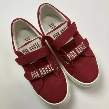 핑크하우스 빨간색 로고 자수 스니커즈/2024년 가을