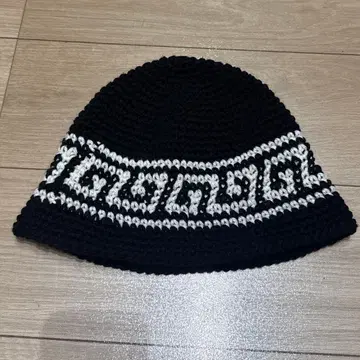 크러셔 모자 크로셰 모자 번개 무늬 블랙 블랙