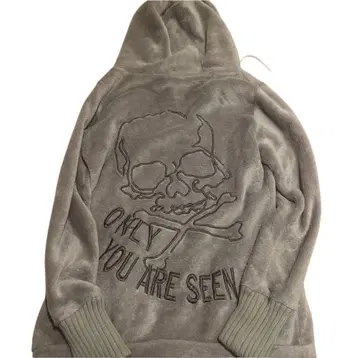 헤이세이 갸루 y2k 그런지 T셔츠 해골 큐빅 지퍼 후드티