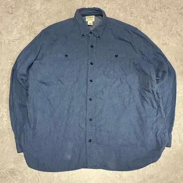 L.L.Bean 코튼 무지 박스 실루엣 와이셔츠 XL