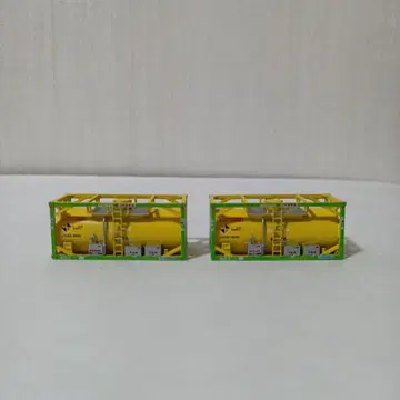N게이지 탱크 컨테이너 UT13C (노랑 그린 프레임) 2세트