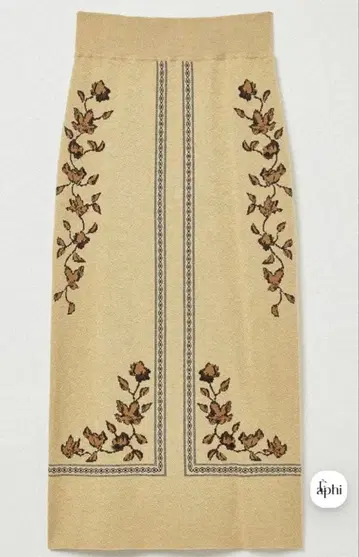 eaphi 스카프 모티프 니트 스커트