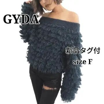 택 포함 새상품 GYDA MIX루프 오프숄더 니트 TOPS 그린