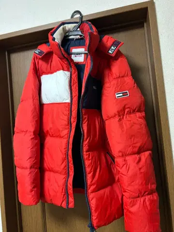 TOMMY JEANS 다운 자켓 M 사이즈 오렌지