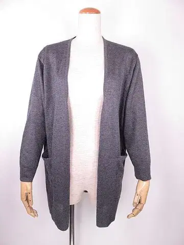 두클라쎄 DoCLASSE 라메 소재 긴팔 롱 가디건 그레이 L