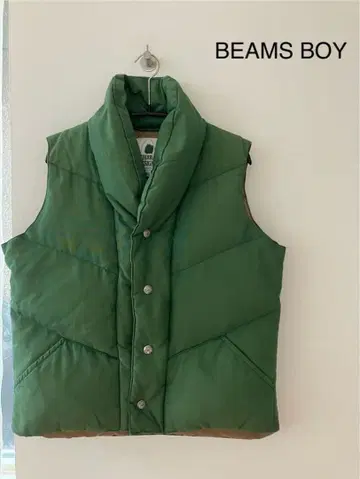 BEAMS BOY 그린 다운 베스트