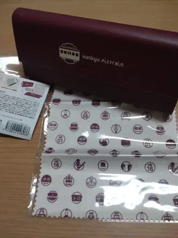 미사용 한큐 기차 Hankyu Picttrain 안경 케이스