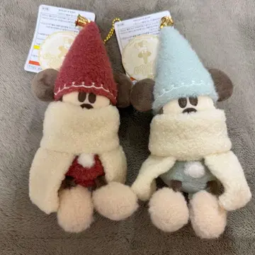 릴린린 디즈니 크리스마스 더스티 블루 인형 배지