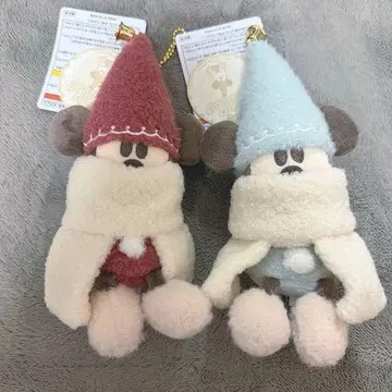 릴린린 디즈니 크리스마스 더스티 블루 인형 배지