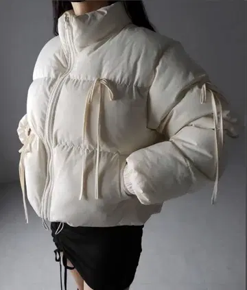 me+emselect 리본 다운 아이보리