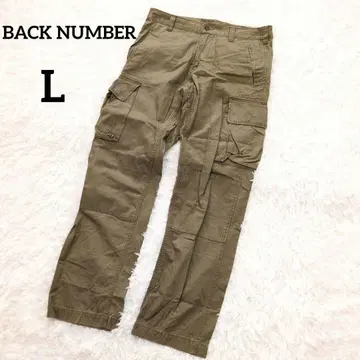 백넘버 카고 팬츠 카키 라이트온 면 100% L 남성용 036