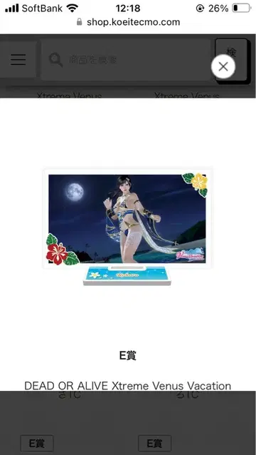 DOAXVV 7.5주년 기념 복권 E상 F상 코코로 세트