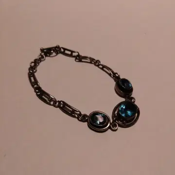 빈티지 파란색 스톤 팔찌