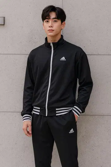 adidas 블랙 저지 세트