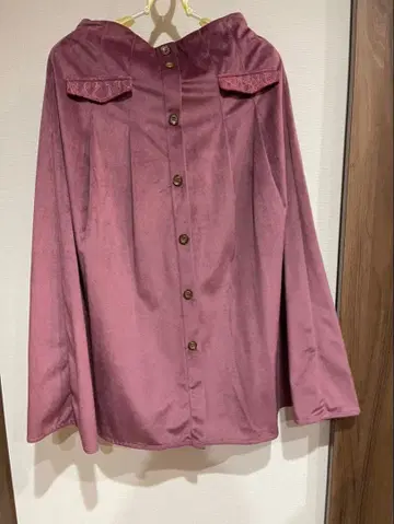 후드 부착 핑크 롱 스커트 XS