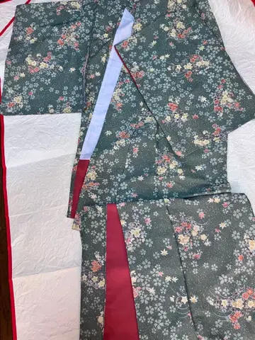 꽃무늬 코몬 워셔블 기모노 화학 섬유