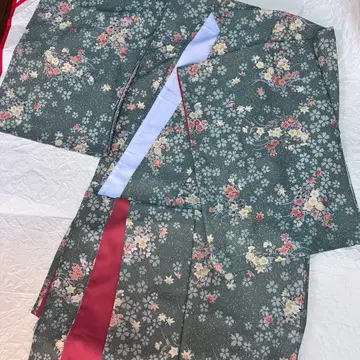 꽃무늬 코몬 워셔블 기모노 화학 섬유