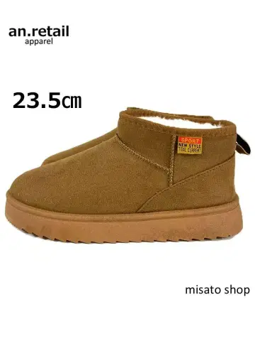 여성용 플리스 플란넬 겨울용 부츠 라이트 브라운 23.5 cm