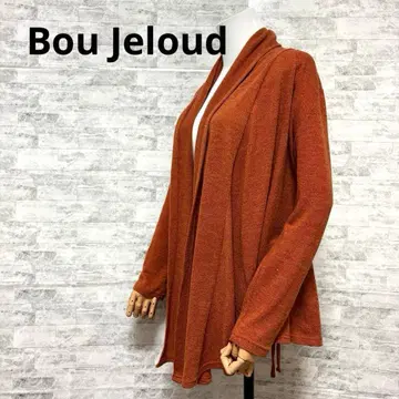 새상품급[Bou Jeloud] 프리 오렌지 숄카라 가디건 긴팔