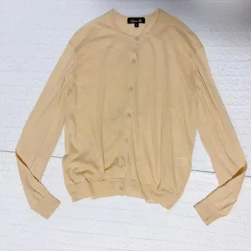 드로어 코튼 x 실크 x 캐시미어 가디건 베이지 1