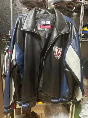 선착순 NBA New Jersey Nets 가죽 자켓 hiphop