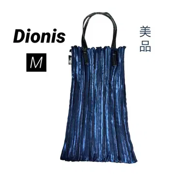 [ 새상품급 ] Dionis 디오니스 새틴 플리츠 백 블루