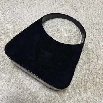 [새상품급] 카스텔바작 핸드백 미니백 에나멜 스웨이드 블랙