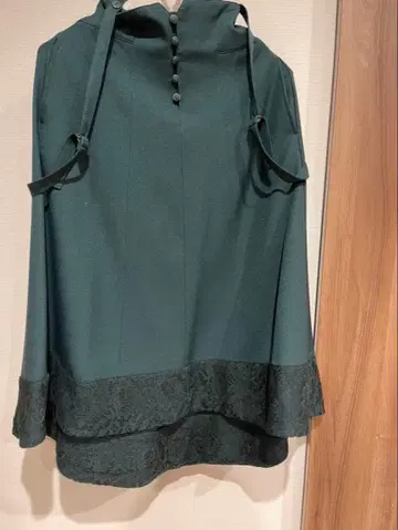 Yes 다크 그린 플레어 스커트