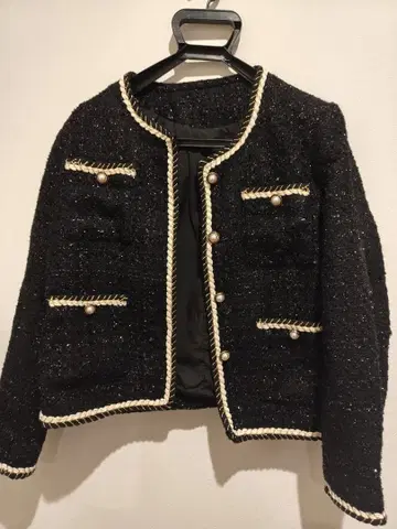 블랙 노카라 자켓