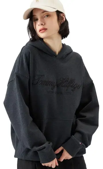 TOMMY HILFIGER 오버 사이즈 로고 후디 XL