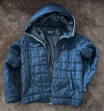 BEAMS HEART 네이비 퀼팅 다운 자켓 L