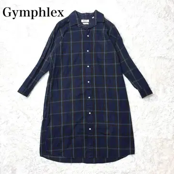 짐플렉스 코튼 100% 체크 셔츠 원피스 기모 긴팔 14