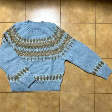 노르딕 무늬 니트 스웨터