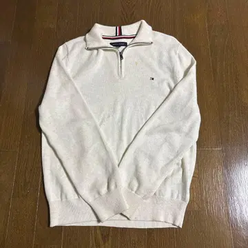 TOMMY HILFIGER 아이보리 집업 니트