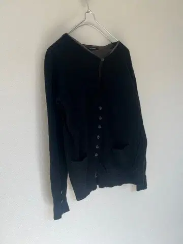 pas de calais 파드칼레 레이어드 스타일 울 변형 가디건 블랙