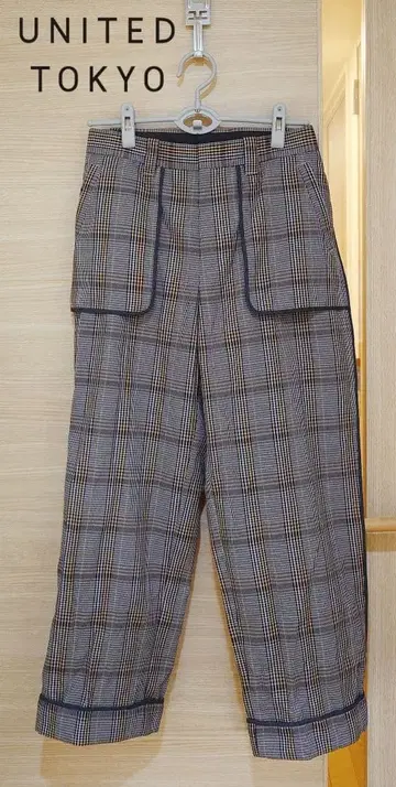 UNITED TOKYO 리버스 체크 슬랙스 사이즈 1 일본제
