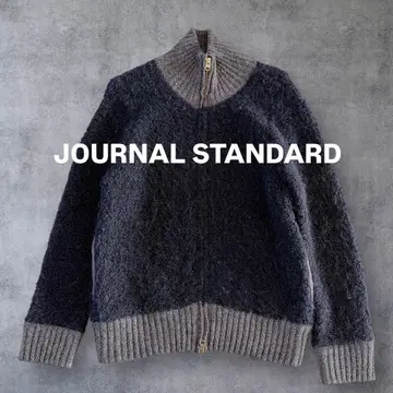 [새상품급] 저널 스탠다드 알파카 혼방 니트 지퍼 자켓