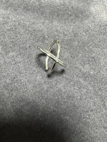 ete 실버 크로스 이어커프