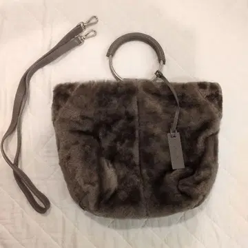 allureville 그레이 퍼 숄더백