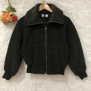 UNIQLO 유니클로 보아 자켓 [ S ] 플리스 면 풀 지퍼 브라운