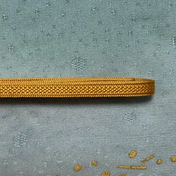 오비 장식 천 & 허리띠 삼분끈_13 옅은 쪽빛 그라데이션 & 겨자색
