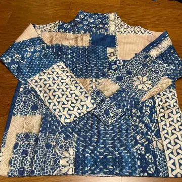 M 사이즈 패치워크풍 스웨터 긴팔