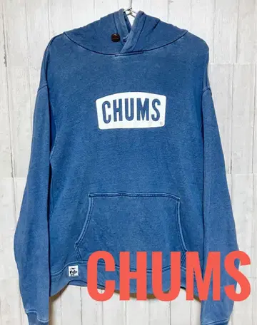 참스 (CHUMS) 후드 맨투맨 아웃도어 로고 프린트