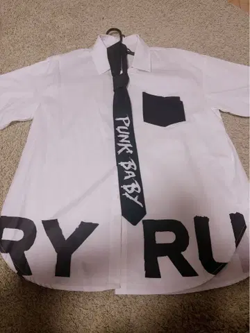 PUNK BABY 프린트 셔츠 화이트