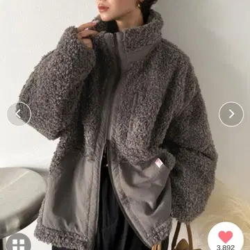 Java 푸들 보아 x 나일론 이소재 절개 플라이트 자켓