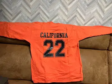 오렌지 컬러 CALIFORNIA 22 7부 소매 티셔츠 X L
