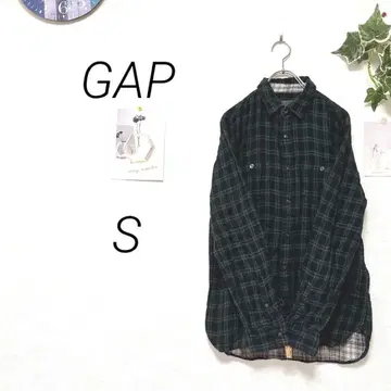 10607 GAP 갭 체크 무늬 플란넬 셔츠 S 코튼