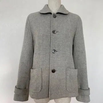 그레이 피코트 버튼 포함