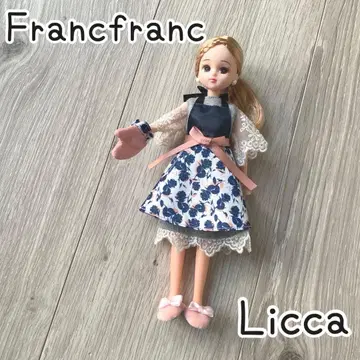 리카짱 프란프란 인형 본체 꽃무늬 에이프런