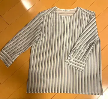 23구 스트라이프 8부 소매 셔츠 40